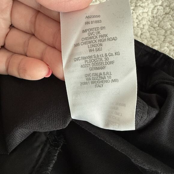 Denim & Co Jacket Coat Sz Medium Black Velveteen Silver Buttons Pockets - Picture 5 of 5